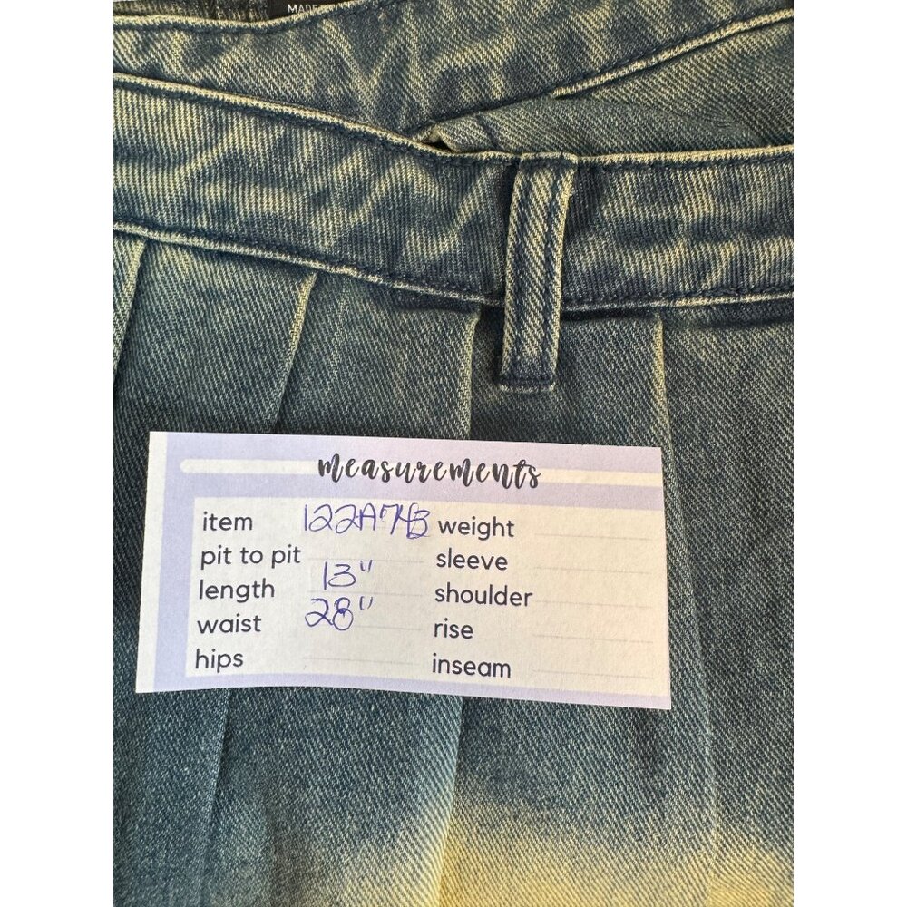 2/$30 NWT PrettyLittleThing 4 Denim Pleated Mini Skirt - Picture 14 of 16